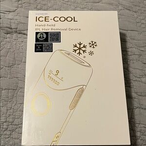 ICE-COOL Hand-held IPL Hair Removal Device - White & Gold